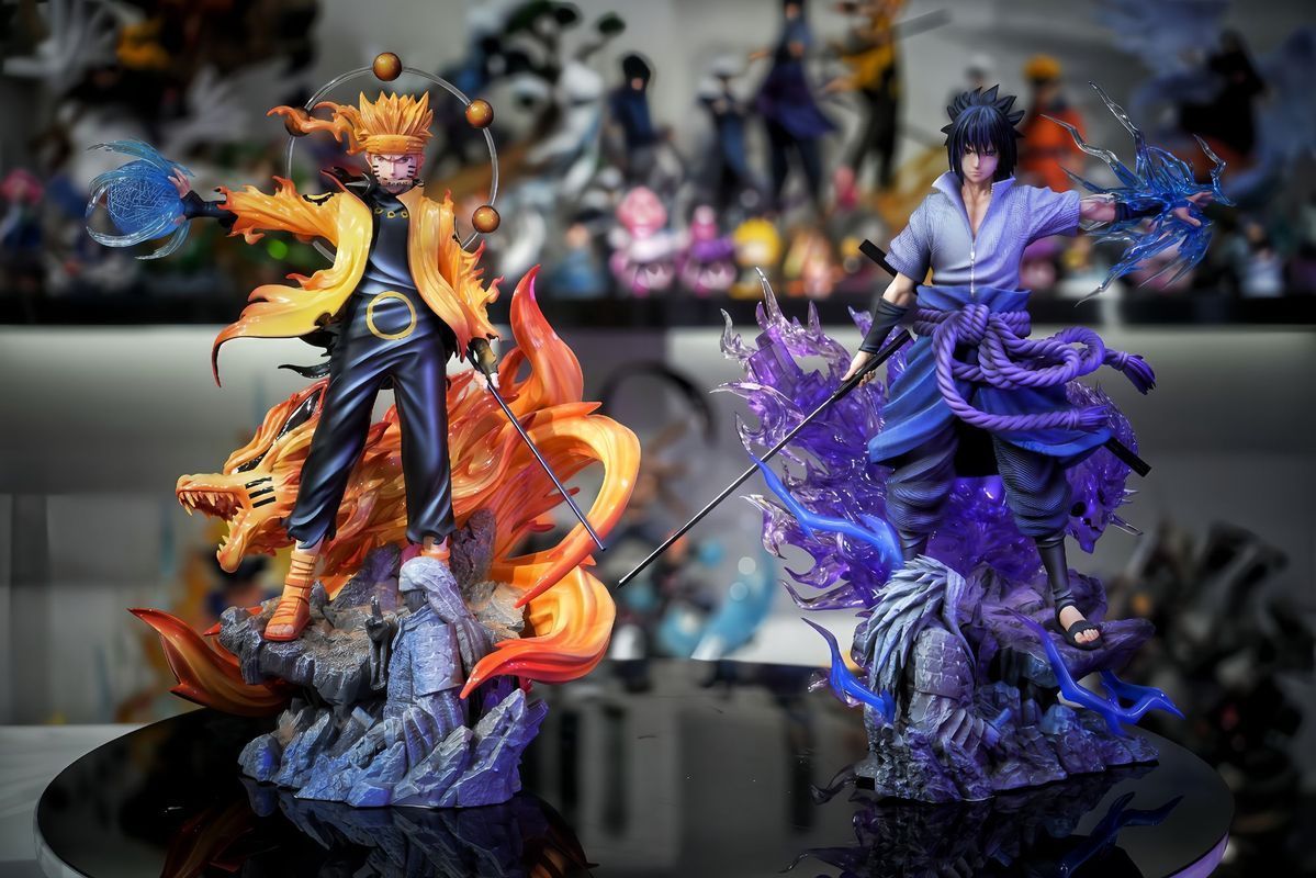 Cosplay Flame Prop - アニメ忍者フィギュア 火炎効果アクションスタチュー コレクタブルモデル玩具 デスクトップディスプレイ装飾ギフト