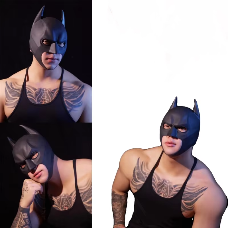 Cosplay Bat Prop - ハロウィン ブラックバットマスク スーパーヒーロー コスプレ コスチューム 小道具