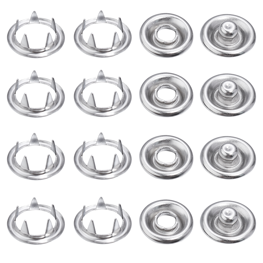 Snap Fastener Set - Sauvoo-鉄スナップボタン、ファインメタル、プレススタッド、縫製ファスナー、革服、ジュエリー作り、卸売り、9.5mm、11mm、50セット