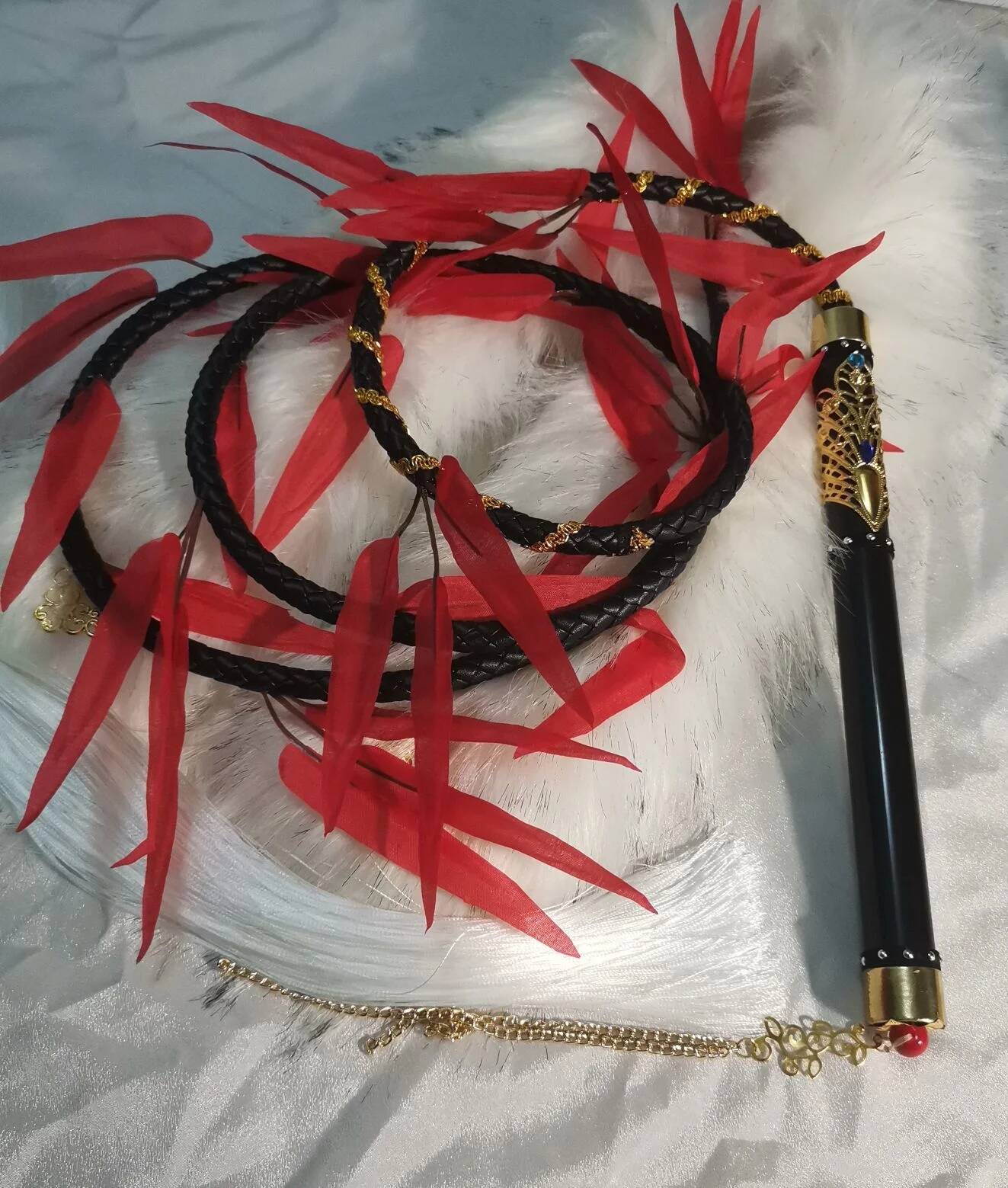 Cosplay Props - 新モランコスプレ幽霊小道具中国小説エルハと彼の白い猫シズン鞭チュウ・ワニング・ティエン・ウェンコスチュームアクセサリー