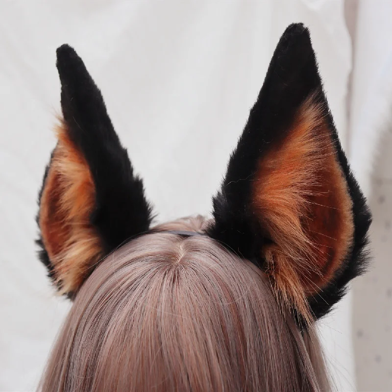 Cosplay Prop Works - カスタム手作り作品獣アニメドーベルマン犬耳ヘアフープ帽子ハロウィンクリスマスゲームパーティーコスプレ小道具