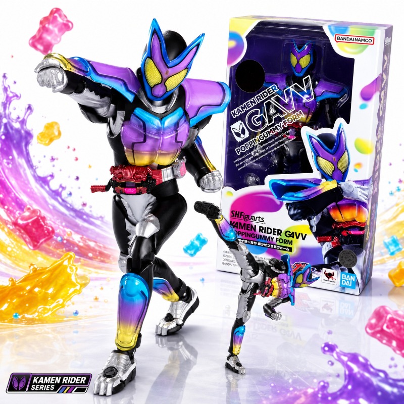 Bandai Tamashii Nations S.H.Figuarts - バンダイオリジナル SHF 仮面ライダーガヴ ポッピングミーフォーム魂ネイションズ本物のアニメアクションフィギュアコレクタブル玩具モデル