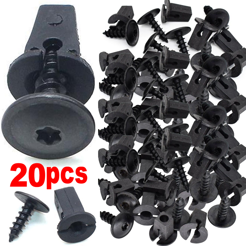 Snap Fastener Set - 1/20 個車のファスナースナップネジキット自動フェンダーライニングリテーナースナップドアパネル金属ファスナークリップリベットセット自動車アクセサリー