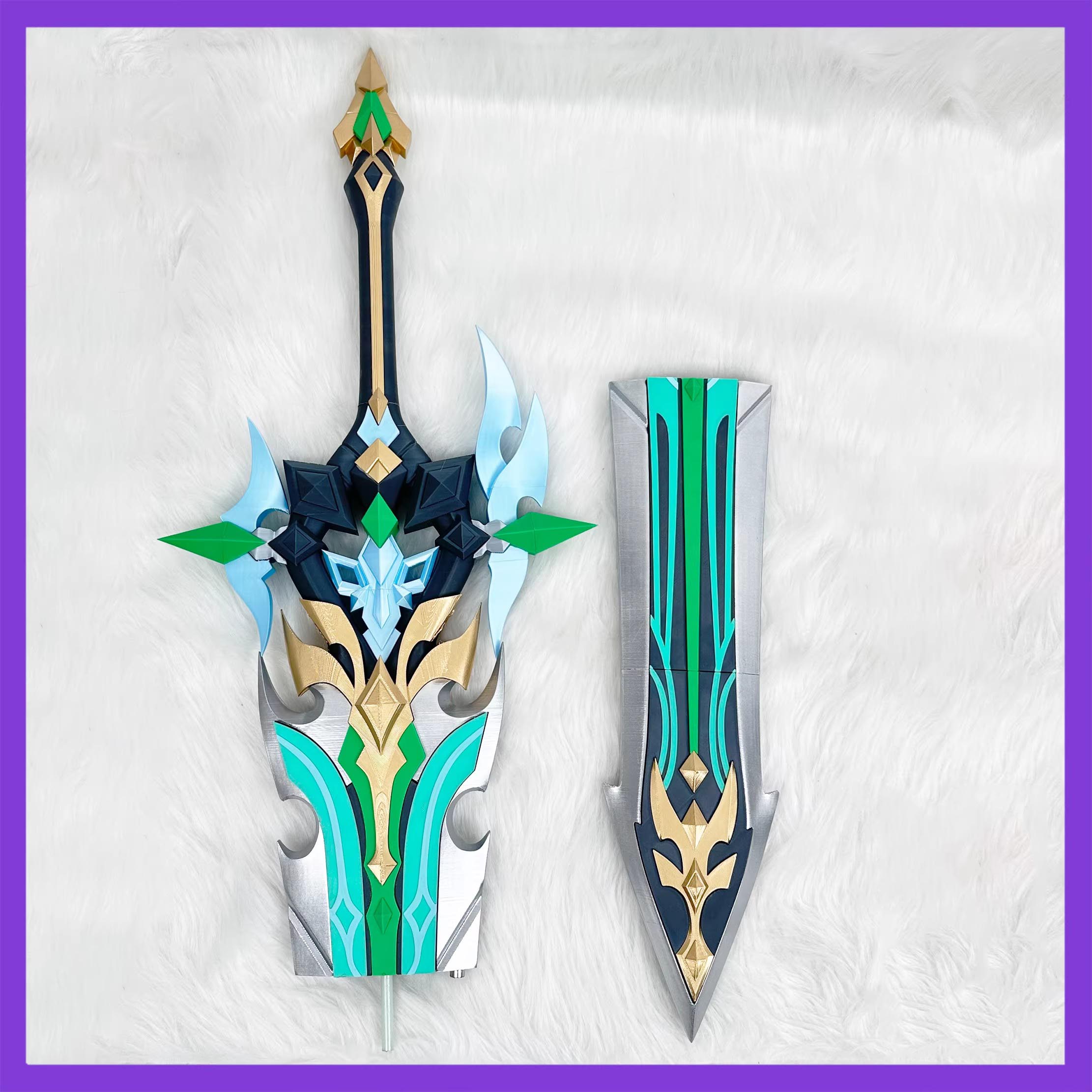 Detachable Cosplay Prop - 原神 ファルコ コスプレ小道具 二刀流 デュアルプロップ 取り外し可能