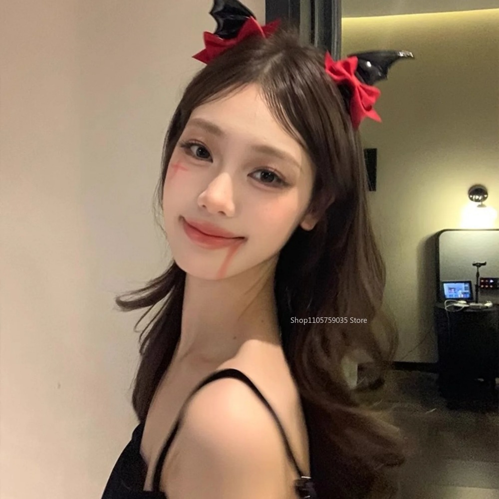ハロウィン デビルホーン リボン ヘアクリップ 女性用 ヘッ - Cosplay Bat Prop のレビューと価格