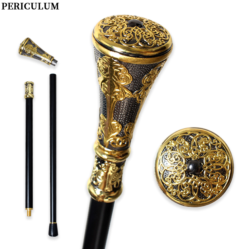 ビクトリア朝風ブラックゴールド花柄彫刻入りウォーキングケーン - Detachable Cosplay Prop のレビューと価格