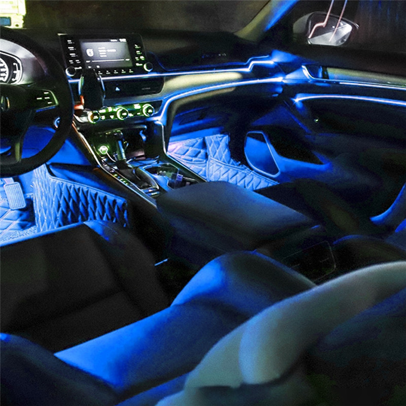 2M車内LEDストリップライトネオンEL配線装飾ランプオート - Led El Wire のレビューと価格