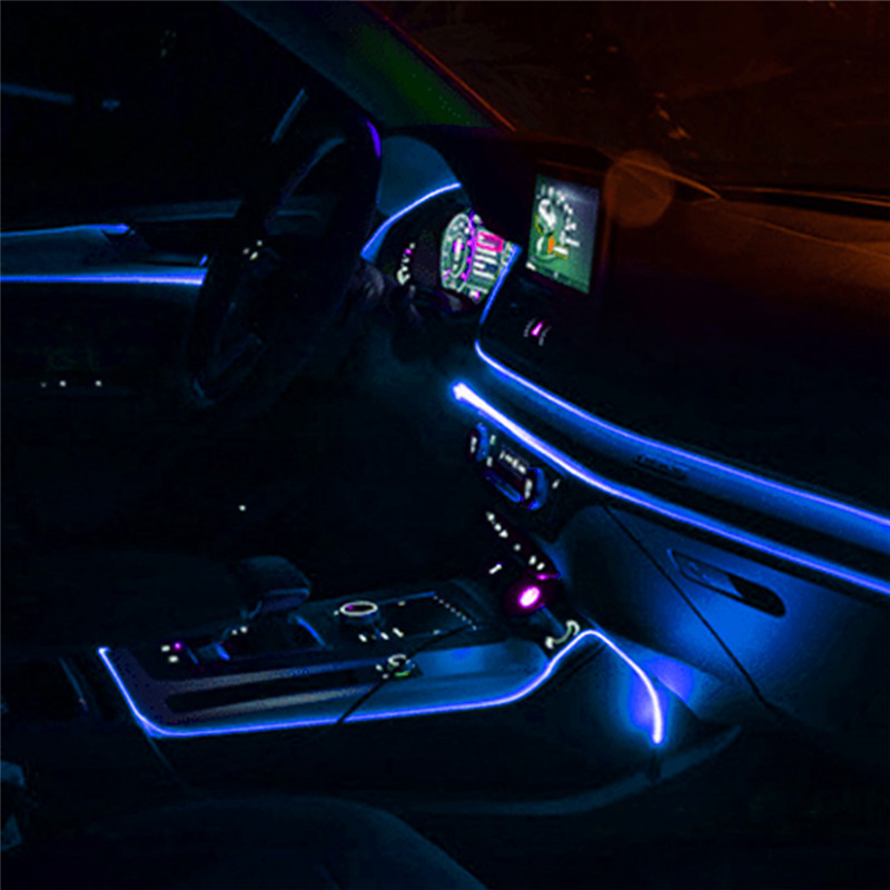 2M車内LEDストリップライトネオンEL配線装飾ランプオート - Led El Wire のレビューと価格