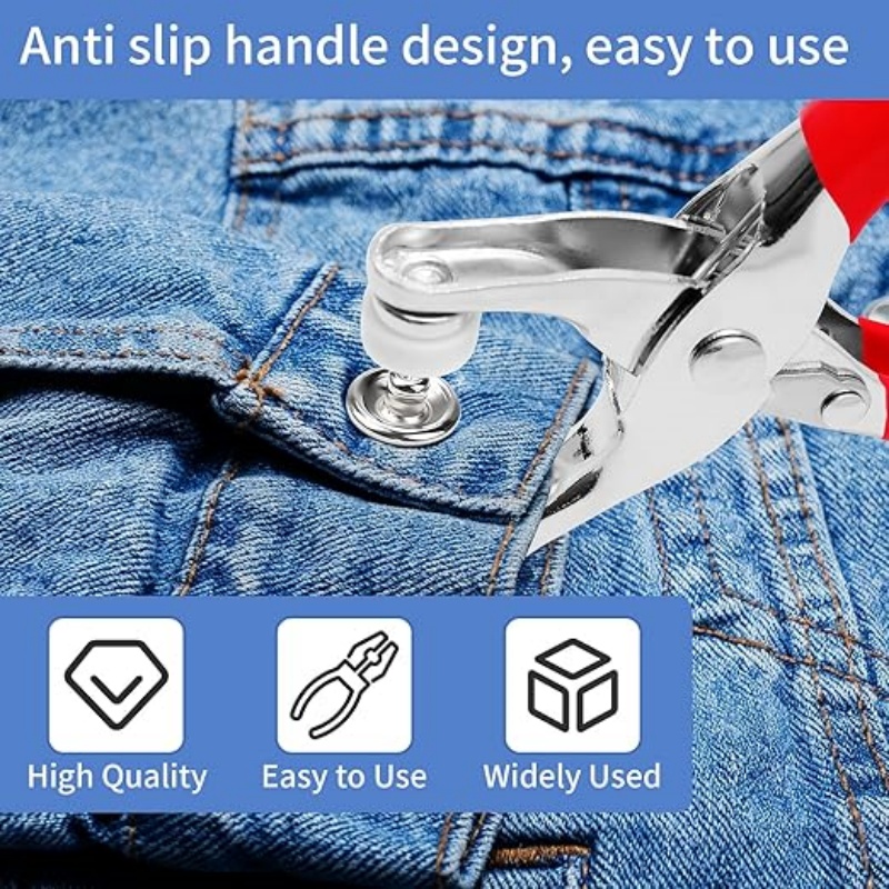 9.5mmメタルスナップボタンキット - 100セット シル - Snap Fastener Set のレビューと価格