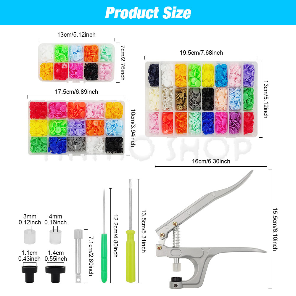 プラスチックスナップファスナープライヤーキット T5 樹脂ボ - Snap Fastener Set のレビューと価格
