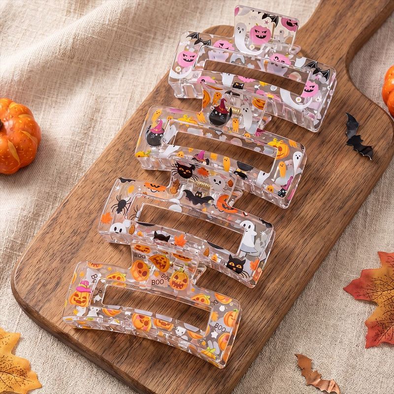 4個セット ハロウィンヘアクリップ 透明アクリル製 パンプキ - Cosplay Bat Prop のレビューと価格