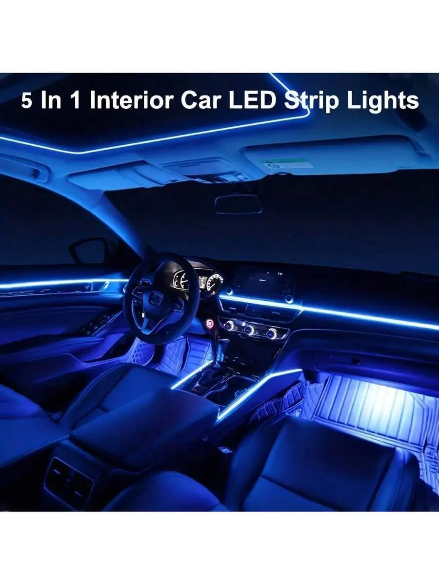 車内ライト、USBカーLEDライトバー、車内雰囲気照明キット - Led El Wire のレビューと価格