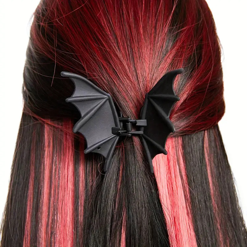 マットブラックバットクロウクリップゴシックパンクヘアクリップ - Cosplay Bat Prop のレビューと価格