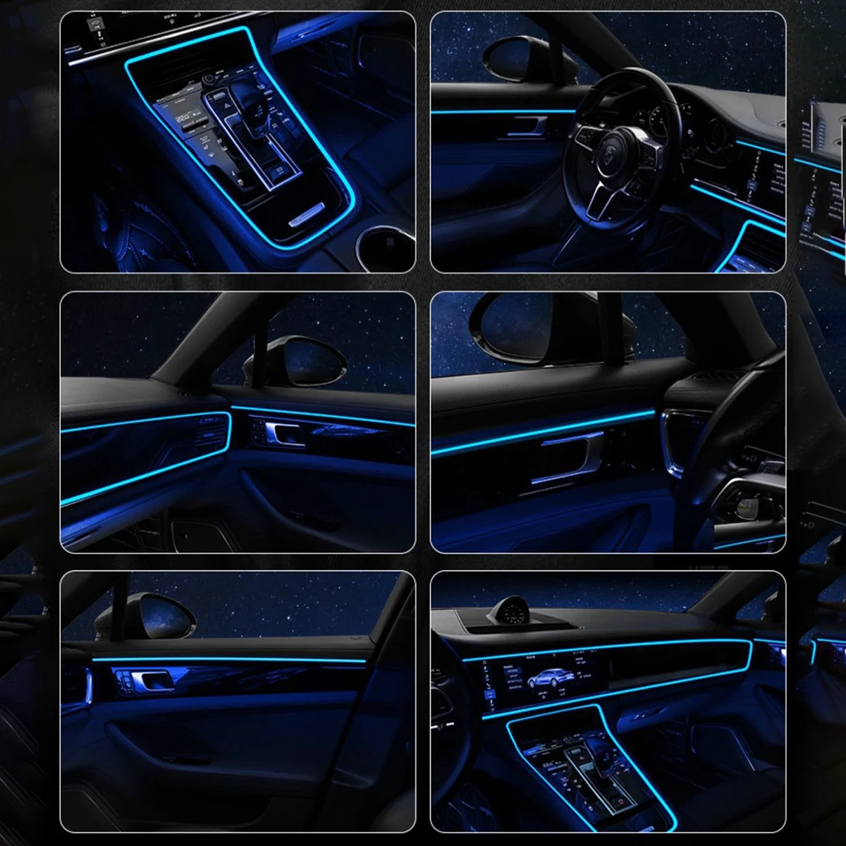 車環境 El ワイヤー LED USB 柔軟なネオンインテリ - Led El Wire のレビューと価格