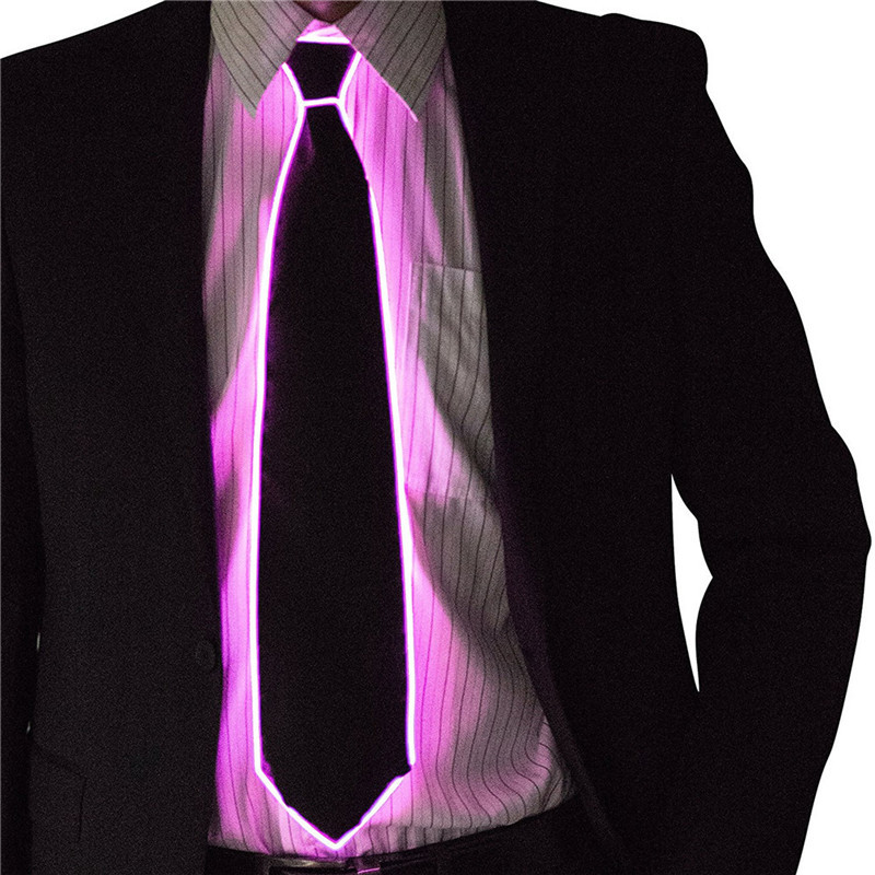 男性光るネクタイ EL ワイヤーネオン LED 発光パーティ - Led El Wire のレビューと価格