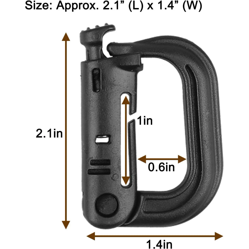 5 個のプラスチック D リング戦術カラビナグリムロックロッ - D Ring Strap のレビューと価格