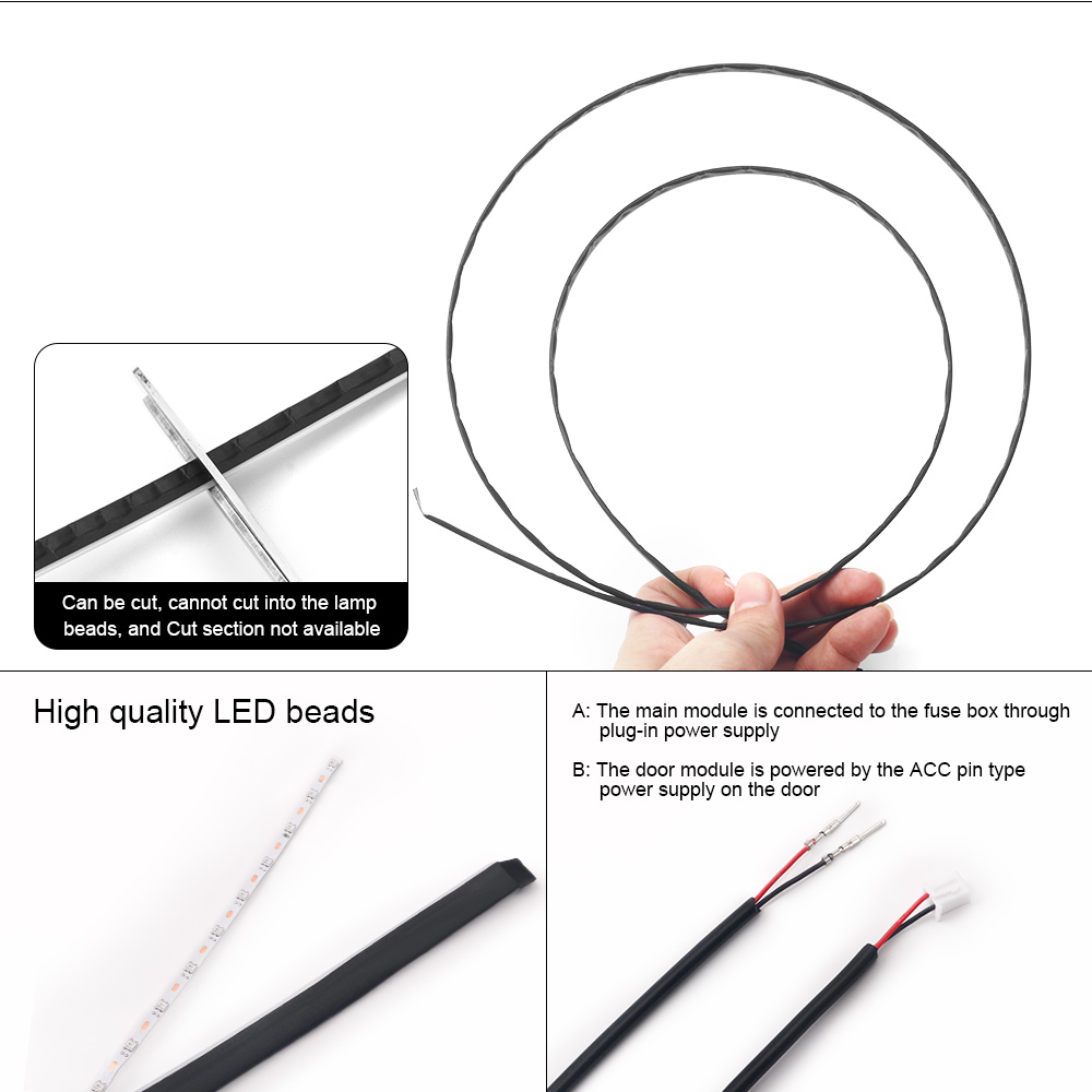 デュアルゾーンLEDシンフォニーユニバーサルアンビエントライ - Led El Wire のレビューと価格