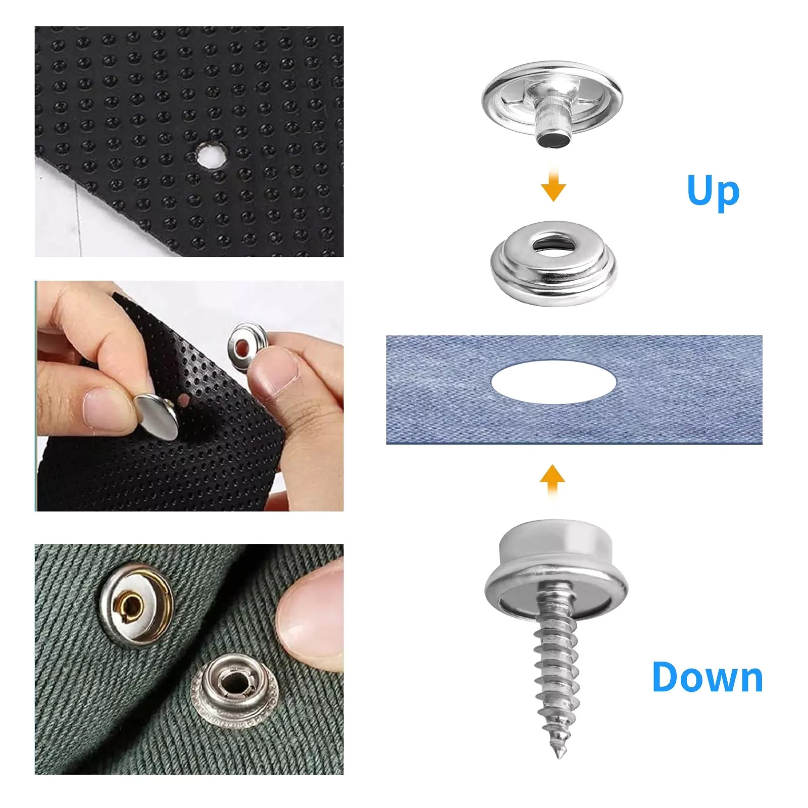 ステンレス鋼スナップボタンファスナーキット、ボートマリンキャ - Snap Fastener Set のレビューと価格