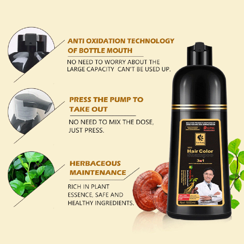 3 で 1 インスタントカラーリングシャンプーナチュラルブラ - Hair Spray Color のレビューと価格