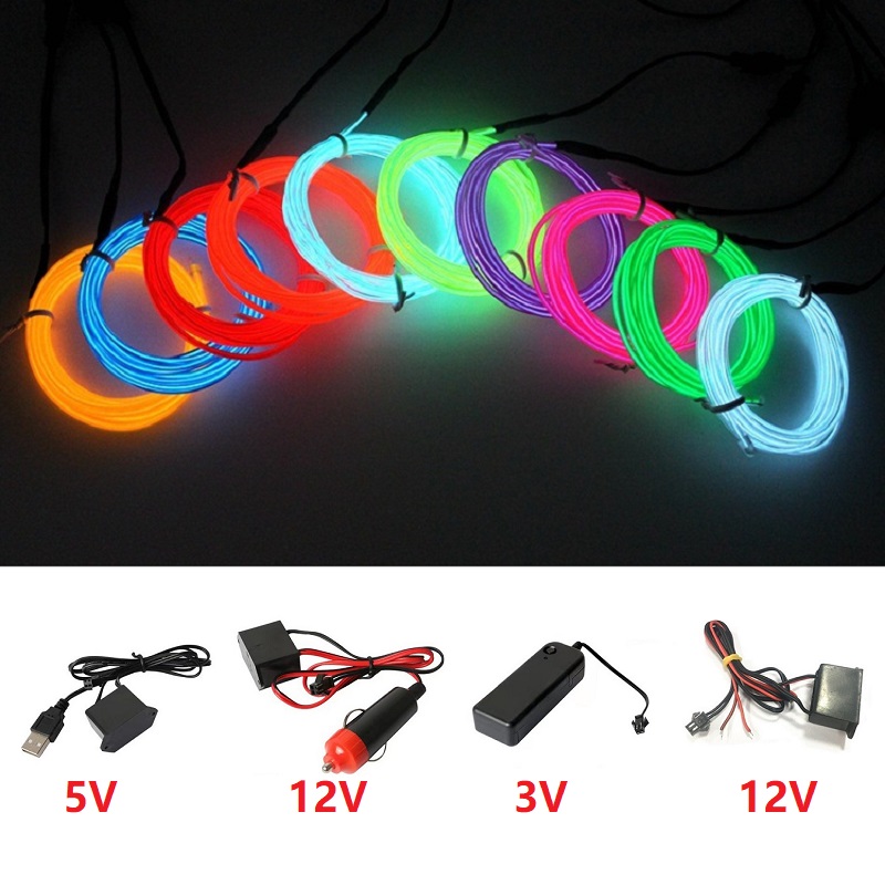10 メートル/5 メートル/3 メートル/1 メートル 3 - Led El Wire のレビューと価格